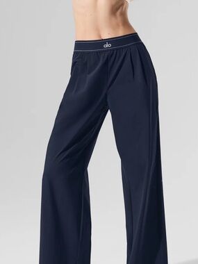 ALO Yoga Black Wide-Leg Lounge Pants